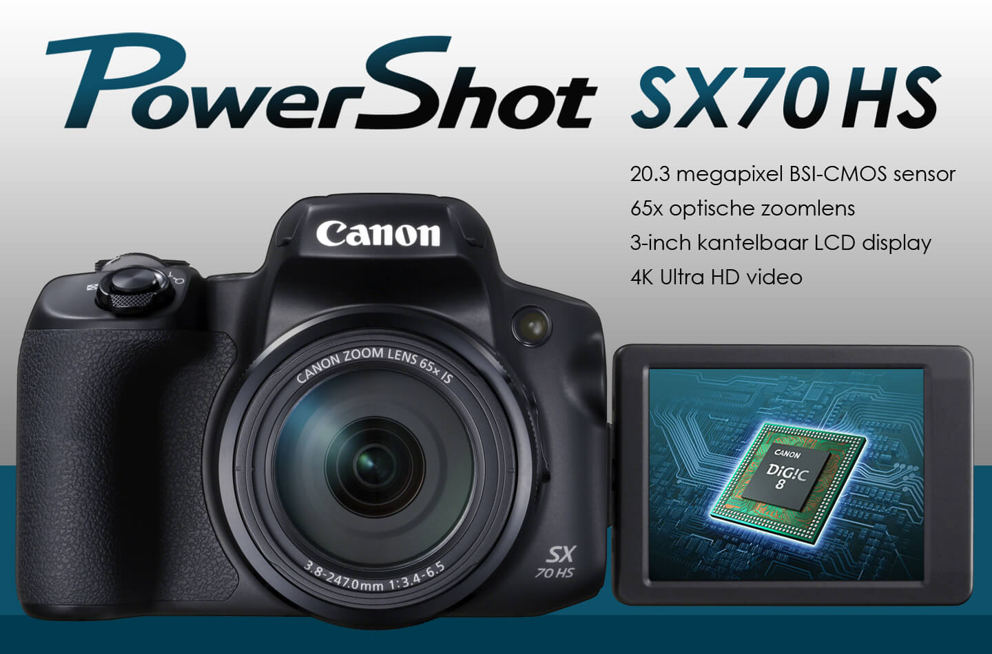 Buitenboordmotor puur Goederen Canon PowerShot SX70 HS digitale camera met 65x zoomlens | LetsGoDigital