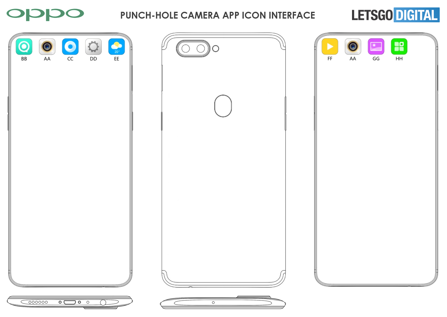 Smartphone punch-hole camera