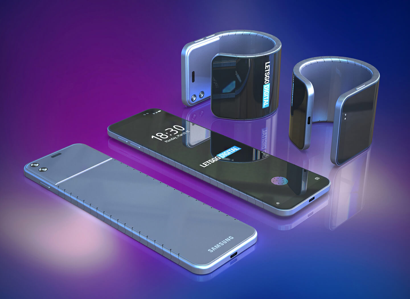 Samsung telefoon buigbaar mode