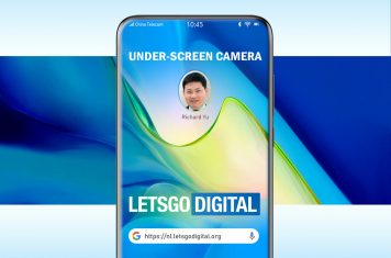 Huawei smartphone under-screen camera