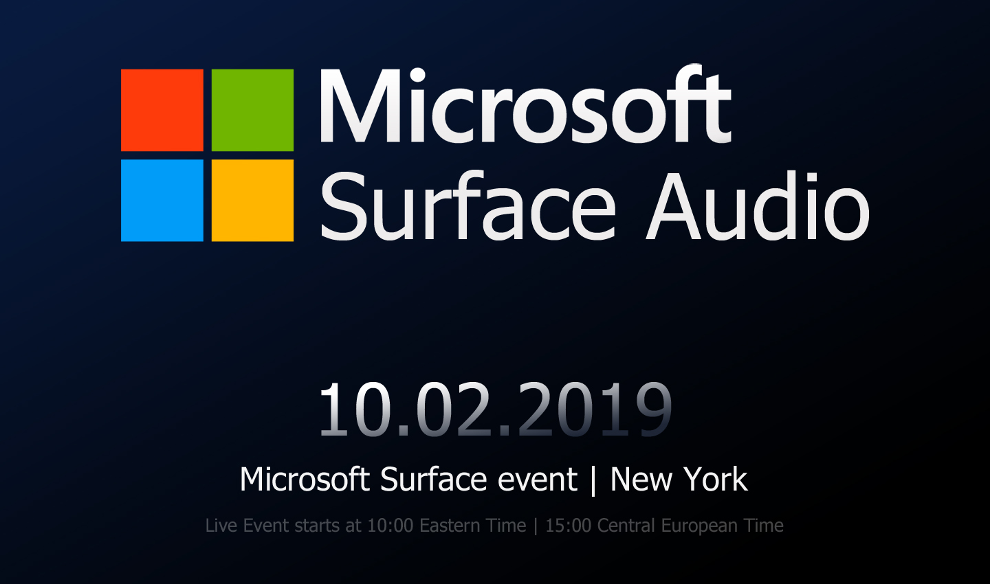 Microsoft Surface 2019 event