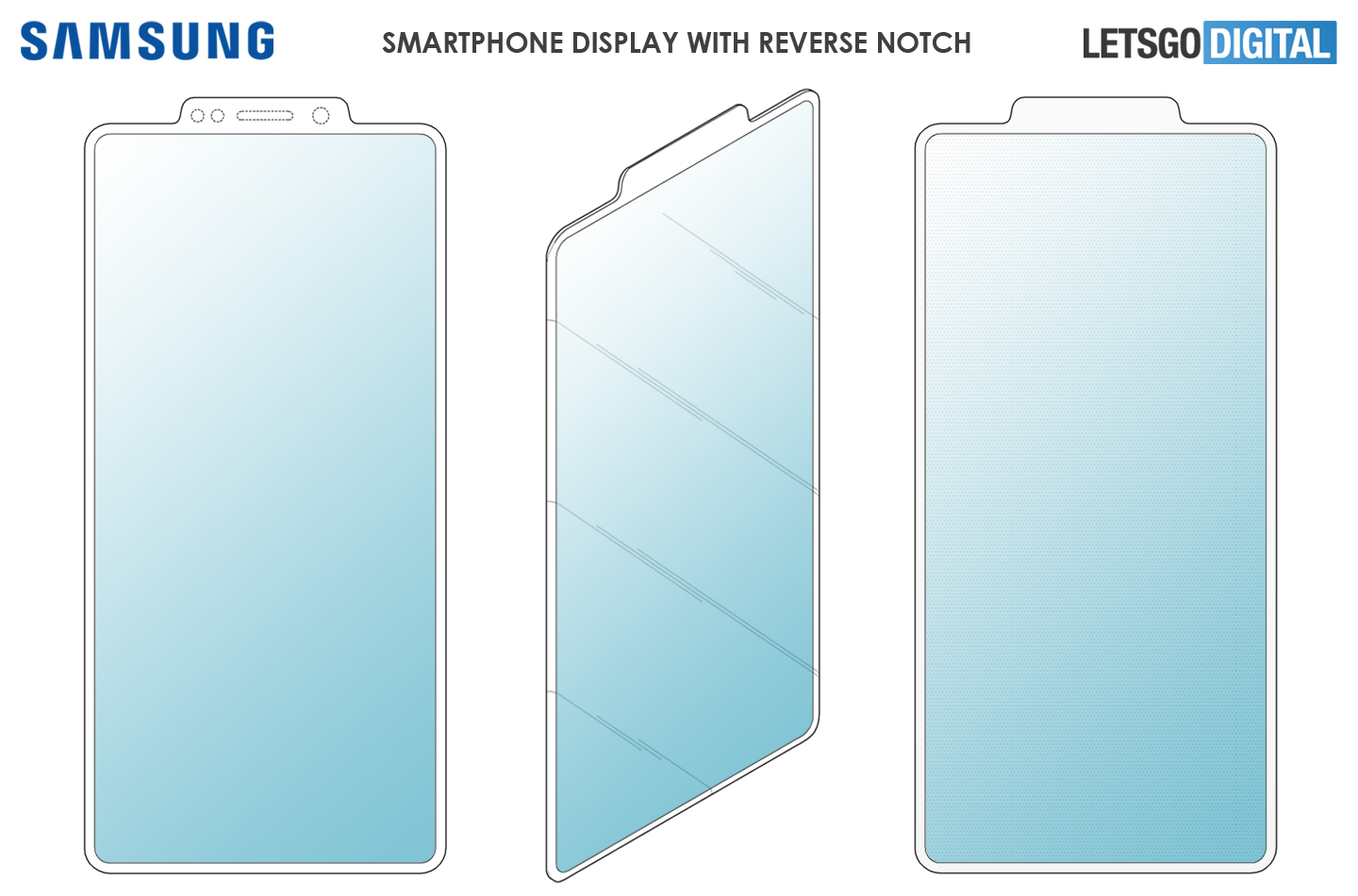 Samsung smartphone reverse notch