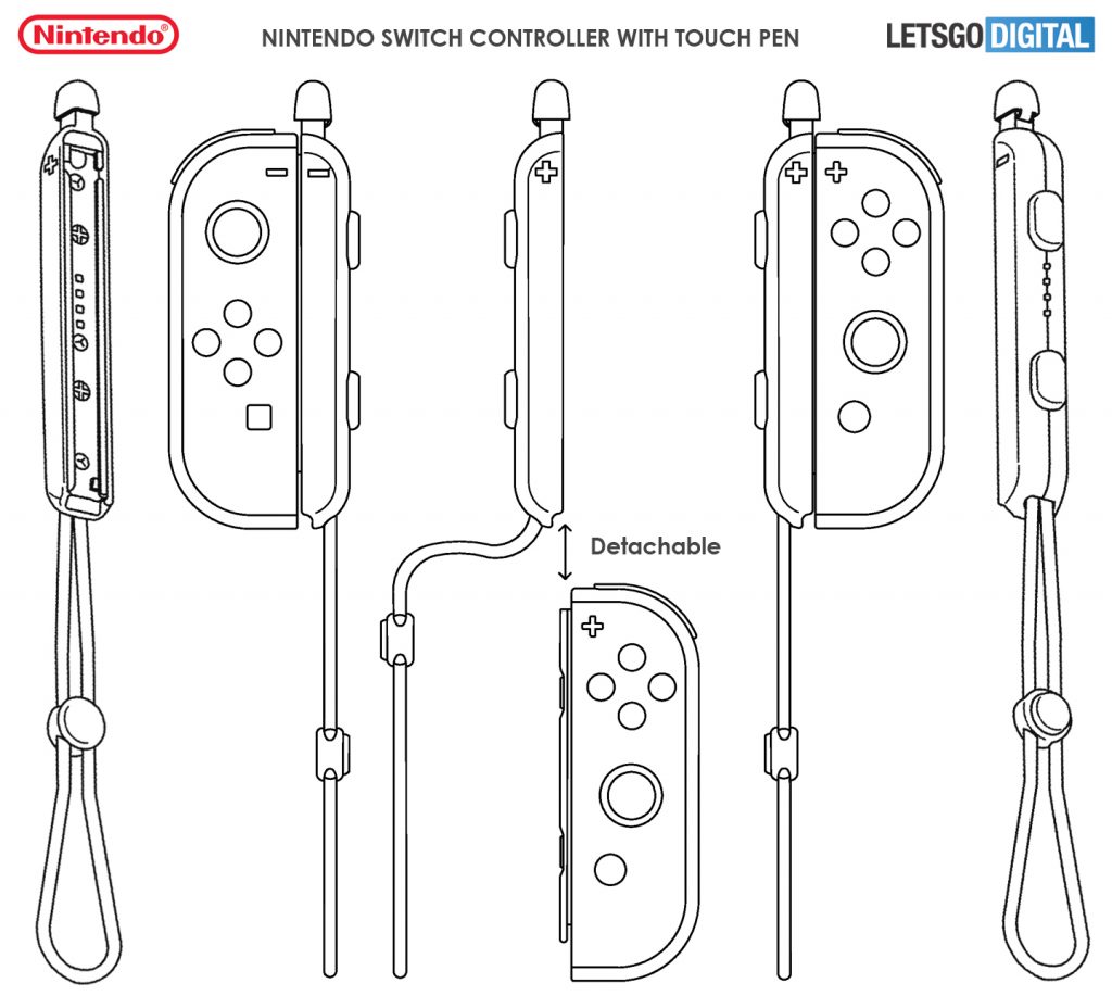 Nintendo Switch JoyCon controller met touch stylus pen LetsGoDigital