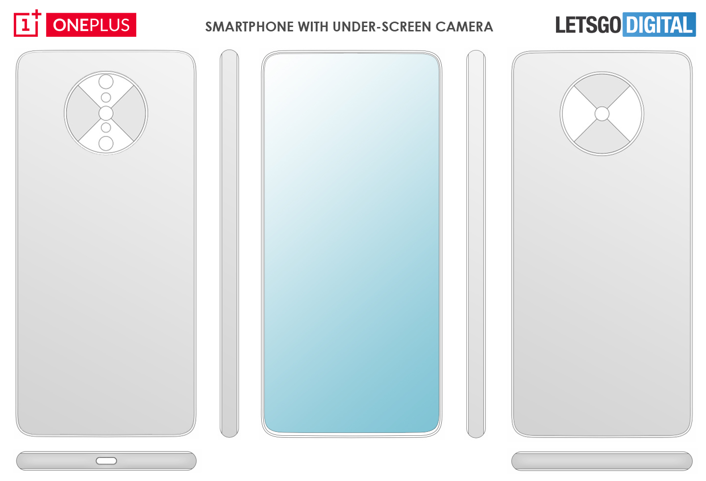 OnePlus smartphone under screen camera