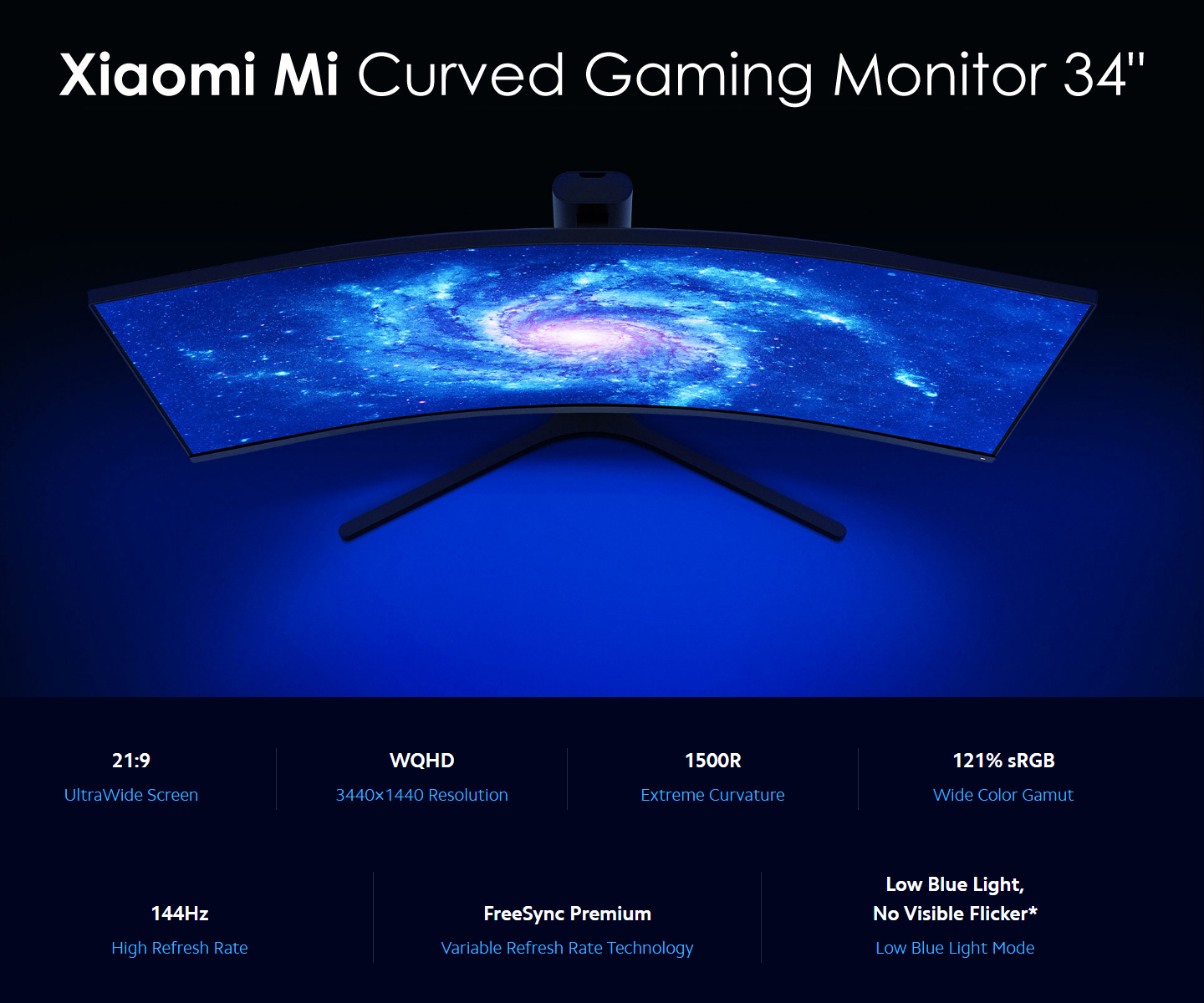 Xiaomi 34-inch ultra-wide curved gaming monitor