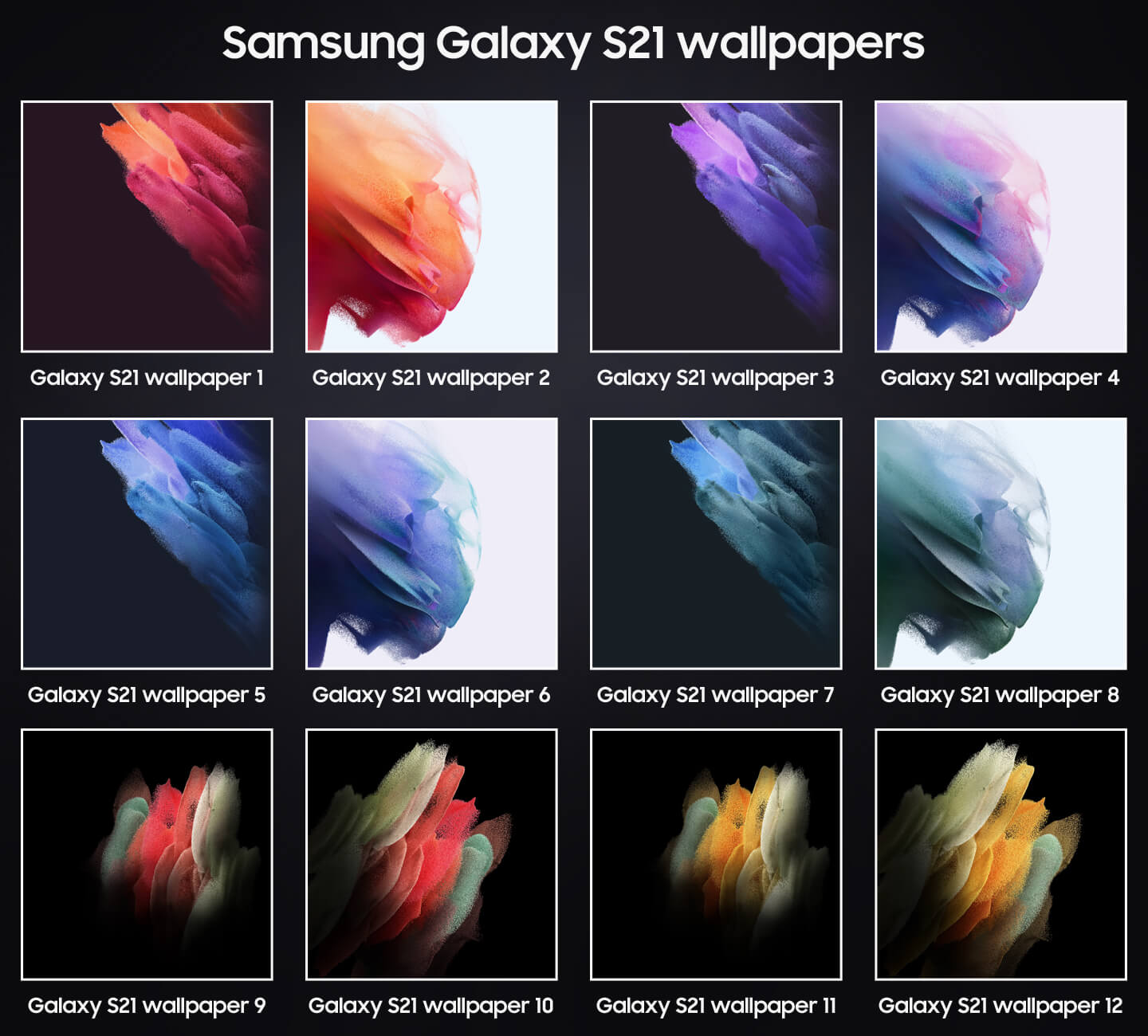 Samsung Galaxy S21 officiele wallpapers