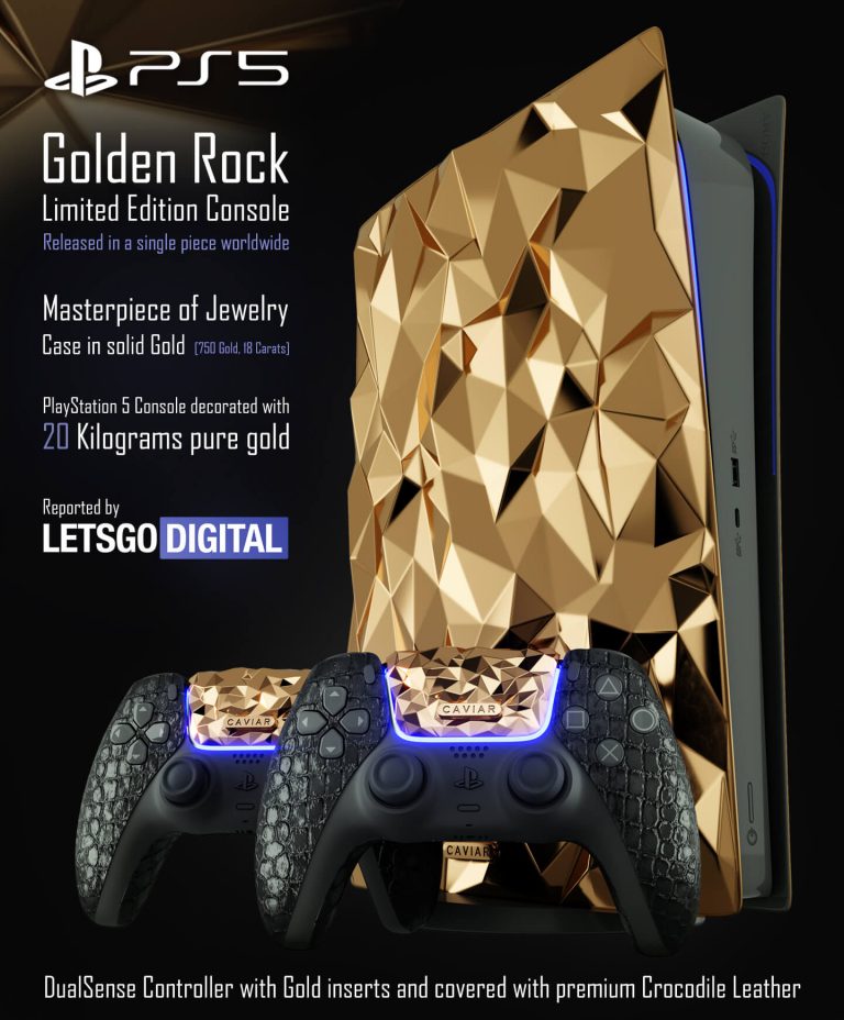 PS5 console in luxe Limited Edition uitvoering met 20 kilo goud LetsGoDigital