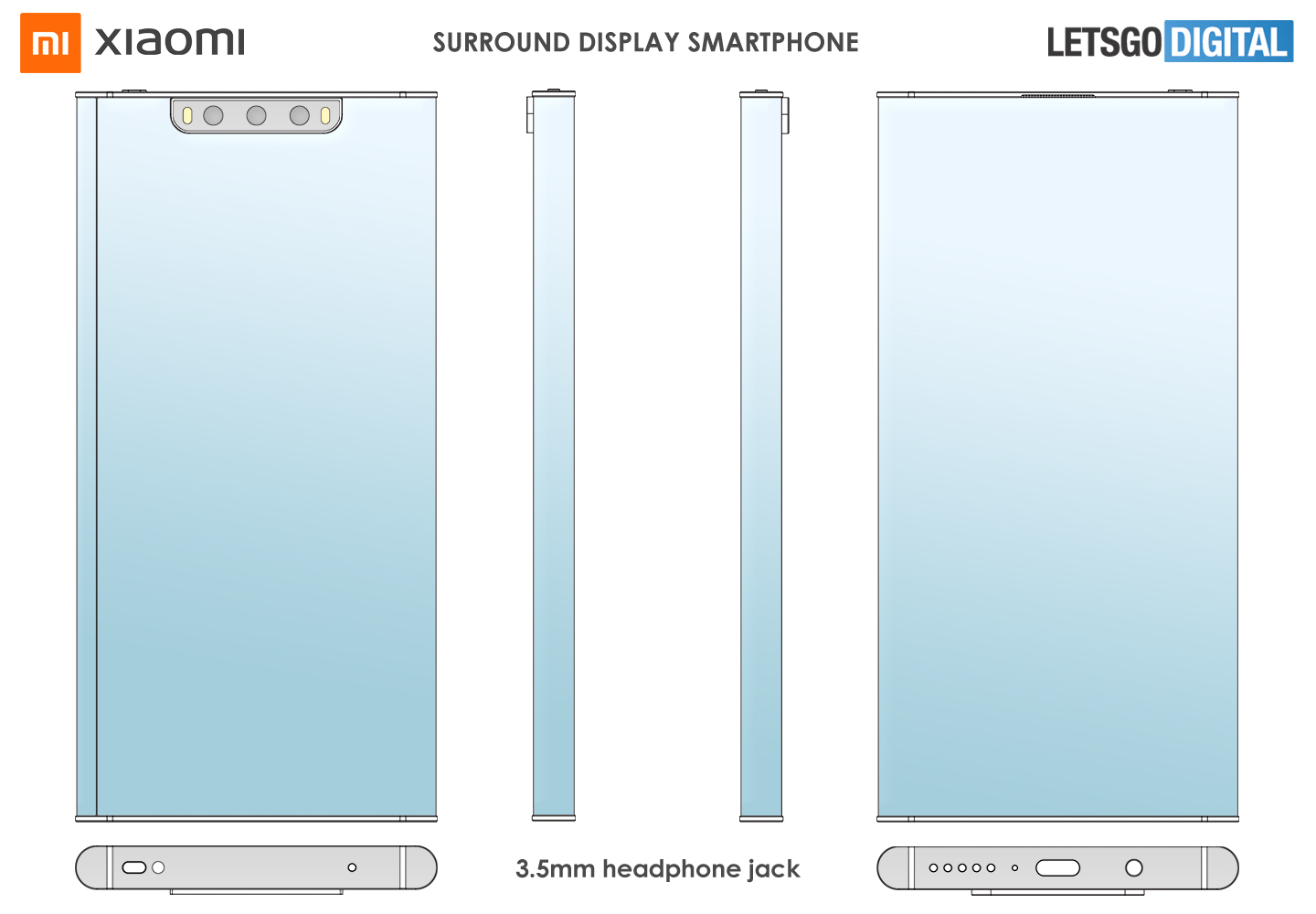 Xiaomi smartphone wrap-around display