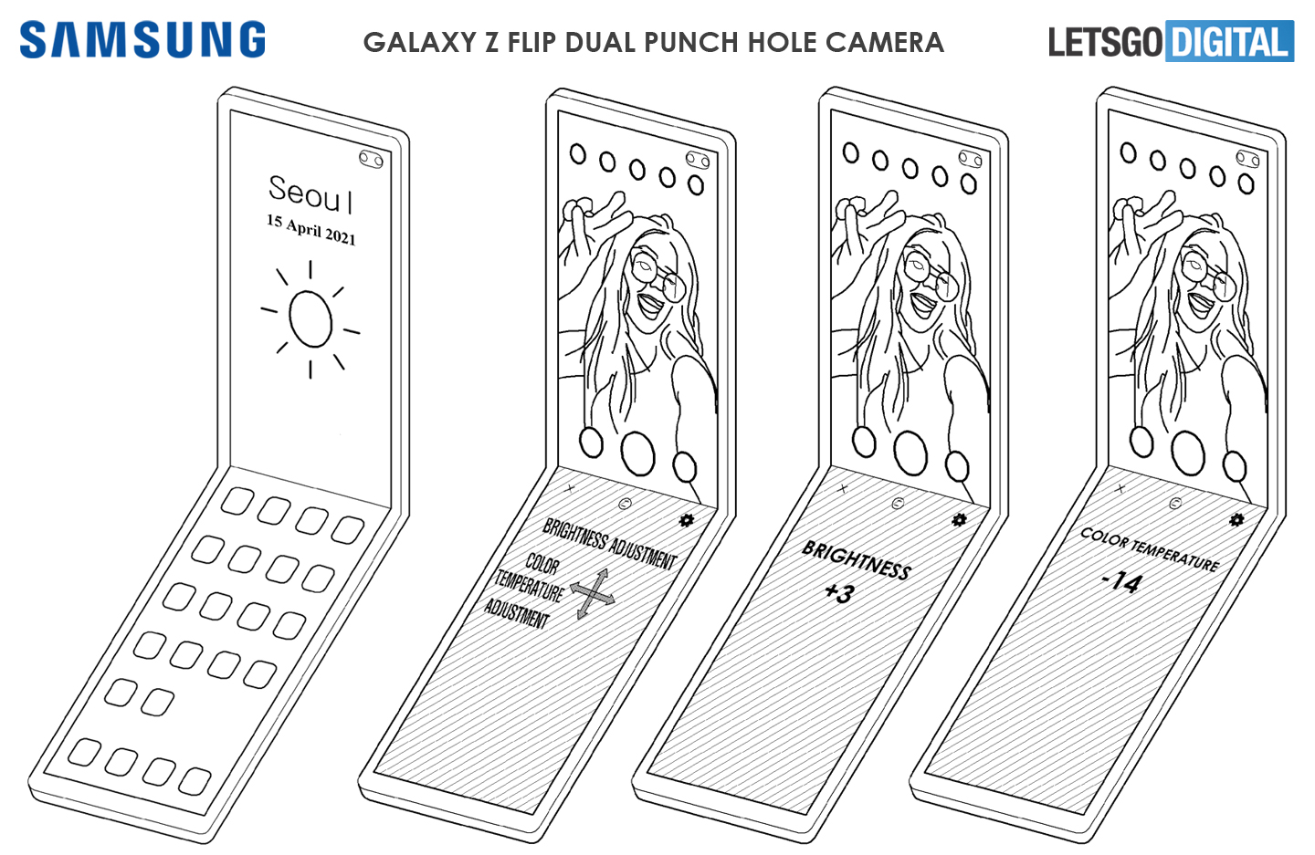 Galaxy Z Flip kamera lubang ganda