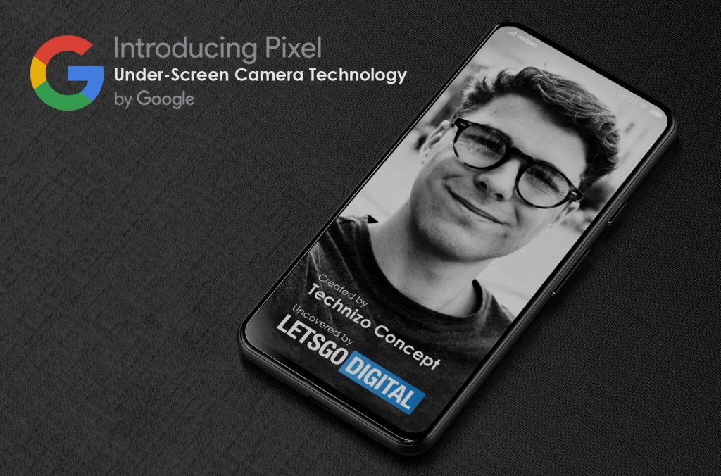Google Pixel smartphone under-screen camera