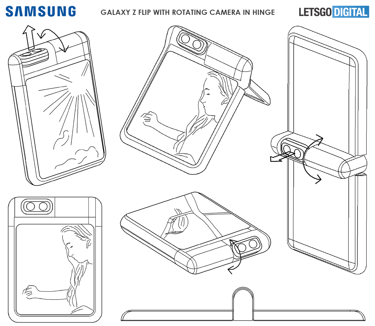 Samsung Z Flip camera hinge