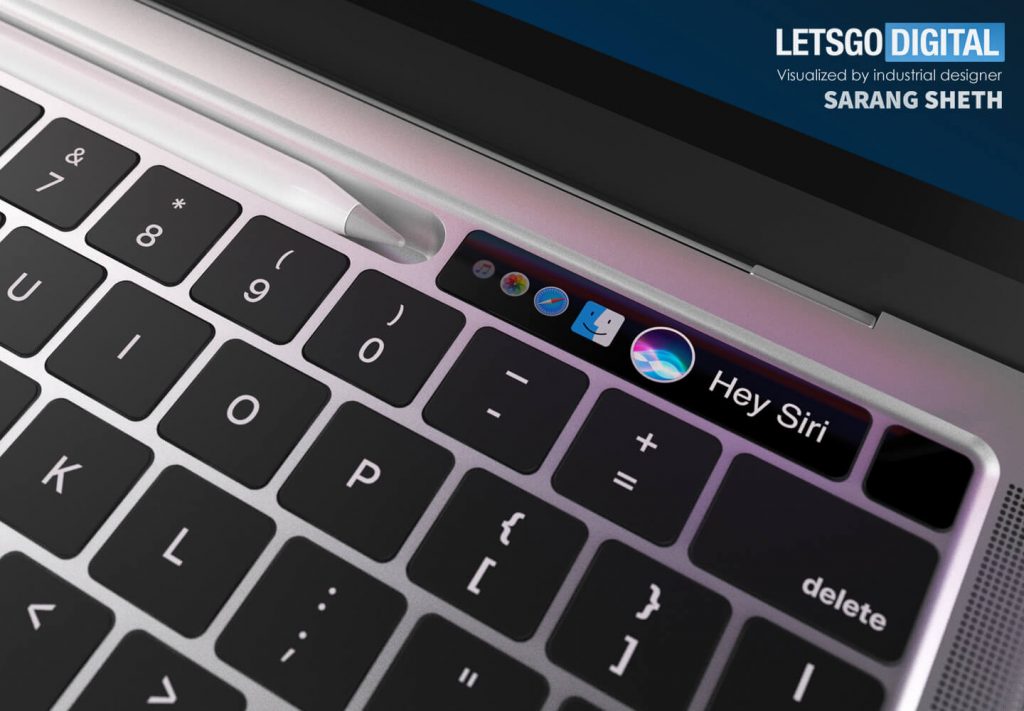 MacBook Pro met Apple Pencil dock LetsGoDigital