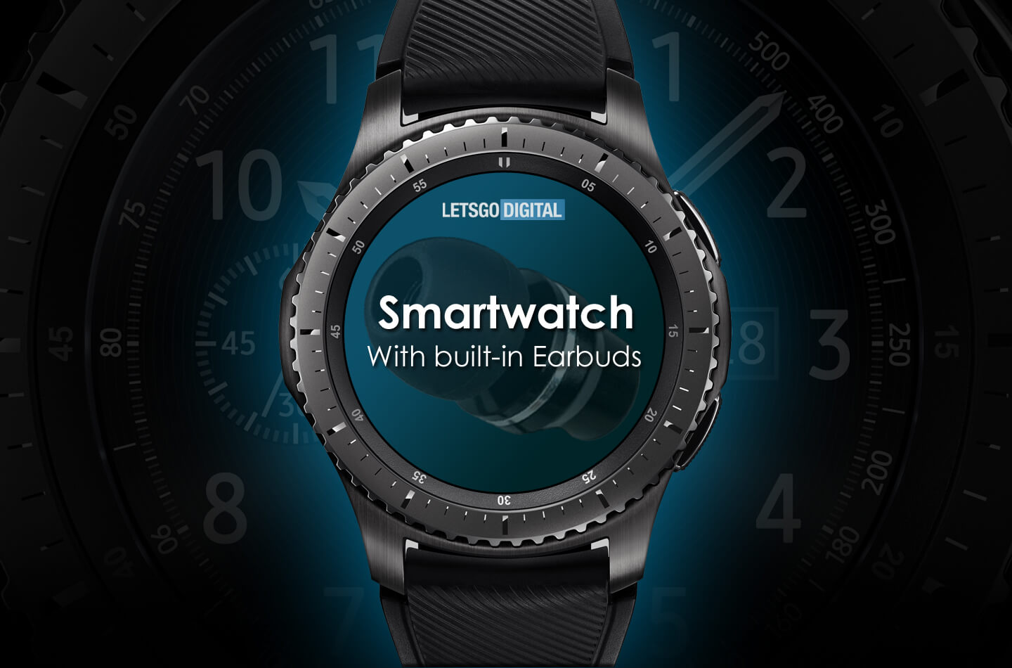 Smartwatch met ingebouwde oordopjes